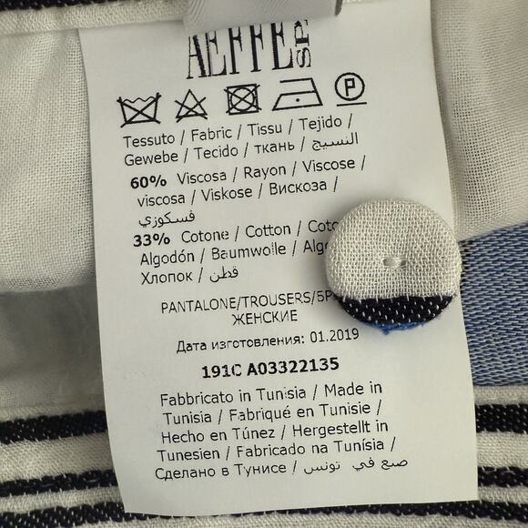 PHILOSOPHY DI LORENZO SERAFINI Crepe Trousers Striped IT42 US 6 - Picture 8 of 15